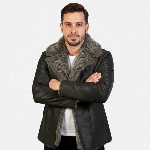 Men black shearling - men’s,