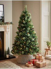 6ft Cone and berry Pre Lit Christmas Tree - New Other