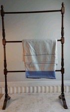Rare Antique Wooden Towel Rail