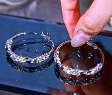 Hoop Earrings with Sparkling Crystals for Women, Elegant & Stylish, gift wedding