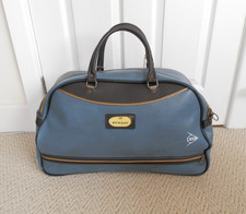 Vintage Retro Blue & Gold Trim Dunlop Sports Holdall Gym Bag Weekender Etc