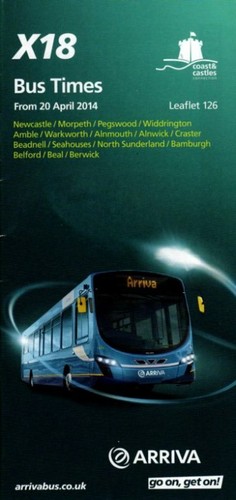 Arriva bus timetable - timetable, x18