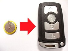 Repair service for BMW 7 Series E65 E66 4 button remote key battery replacement