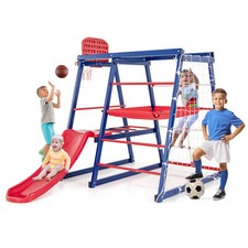 7 In 1 Kids Climbing Toys Heavy Duty Metal Jungle Gym Set Outdoor Playground