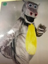 Mans Large Animal Hippo Dinosaur Mascot costume Fancy Dress Outfit Cosplay Larp