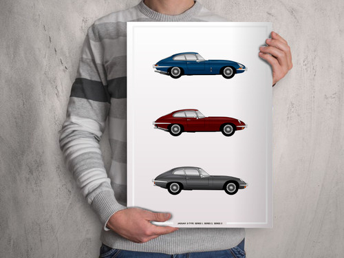 Poster jaguar e type - jaguar, e-type