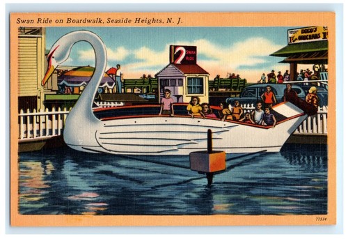 Swan boat ride - swan, boardwalk
