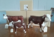 Border Fine Arts Hereford Bull, Cow and Calf