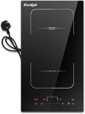 White Induction Hob 2 Ring 30cm Hob Plug in 13amp, 2800W, 2 Zone Induction