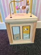 Baby Little Dutch Wooden Activity Cube Pastel Coloured Unisex Used 