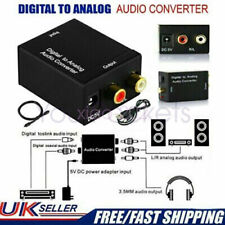 Analog To Digital Audio Converter AUX RCA Phono To Toslink Coaxial SPDIF Adapter