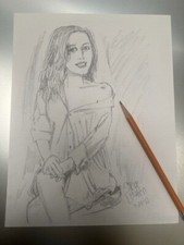 Original pencil sketch of sexy