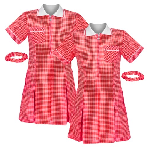 Girls gingham school dress - gingham,
