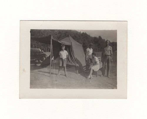 Vintage camping family tent - camping,