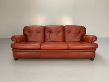 Poltrona Frau "Dream" 3-Seat Sofa - In Oxblood "Heritage" Leather