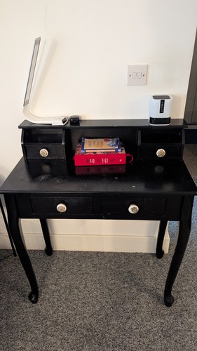 Black wooden dressing - black,