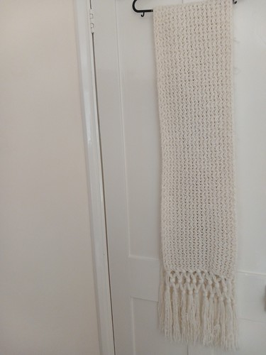 Cream knitted scarf - , 2