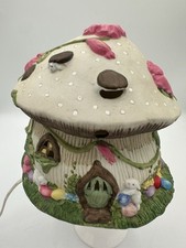 Ceramic mushroom fairy cottage - mushroom,