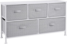 Extra Wide Fabric 5-Drawer