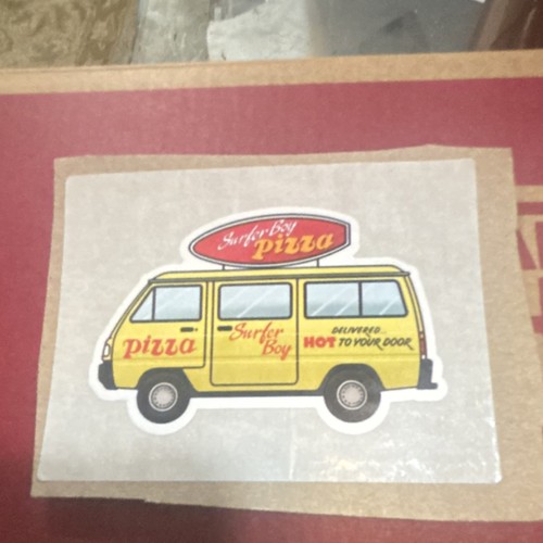 Surfer boy pizza van - surfer, &