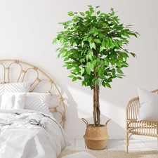 150cm Artificial Ficus Fake Plant Lifelike Tree Tall in Black Pot Keeplush