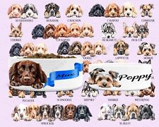 Personalised ceramic dog food bowl Cross breeds