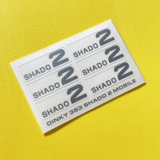 DINKY No. 353 U.F.O SHADO 2 MOBILE SILVER sticker decal reproductions