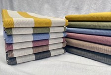 Honeycomb White STRIPES Fabric