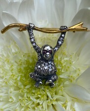 Rose Cut Diamond and Ruby