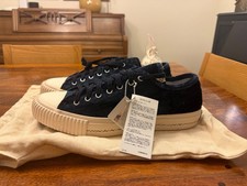 New Visvim Skagway Lo Navy Velvet / Leather UK 11 US 12
