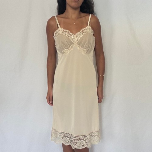 Vtg cream slip - vtg, nightgown