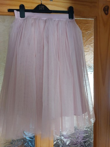 Beautiful pink tulle flared - pink,