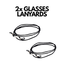 2 X GLASSES BLACK LANYARDS