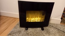 Electric Fire Black Log Effect