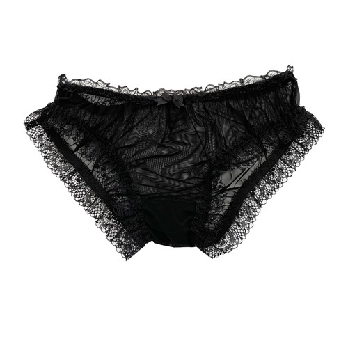 Black soft nylon sissy sheer - nylon,