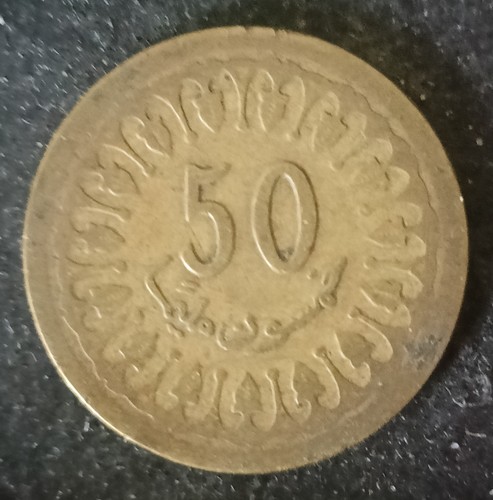 1819 tunisia 50 millimes - 50,