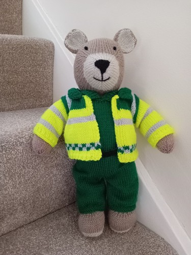 New hand knitted teddy bear - bear, in