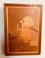 Vintage Inlaid Wood Folk Art