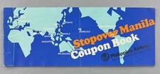 PHILIPPINE AIRLINES STOP OVER MANILLA COUPON BOOK SIMILAR SIZE TO AIRLINE TICKET