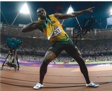 Usain Bolt signed 10" x 8"