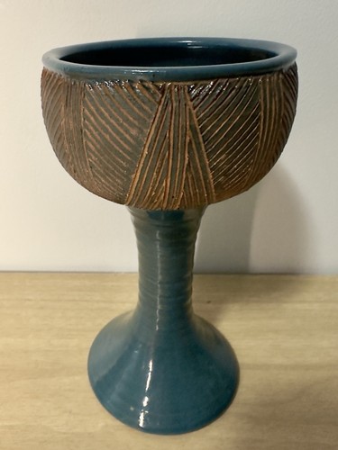 Vintage studio pottery chalice - vintage,