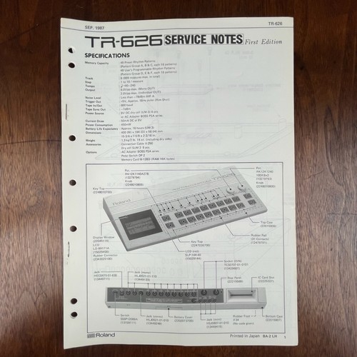 Vintage original roland - original, tr-626