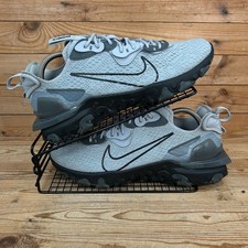 Nike Trainers Mens Size UK 10 React Vision Wolf Grey Running Casuals Gym Shoes