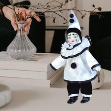 Vintage Clown Doll Craft Porcelain Dolls for NightStand Living Room