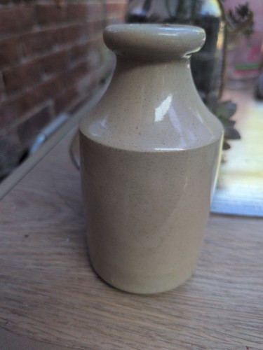 Antique stone ware ink bottle - stone,