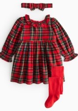 12-18 Months 3pc  Red Tartan