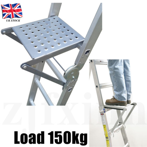 Folding work platform ladder - folding,