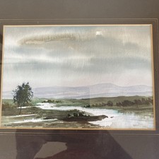 Vintage Original Art Watercolour Painting Of Dartmoor By C Rex James 