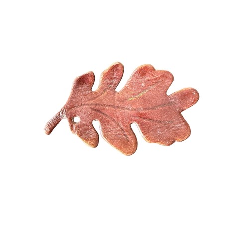 Vintage leather oak leaf