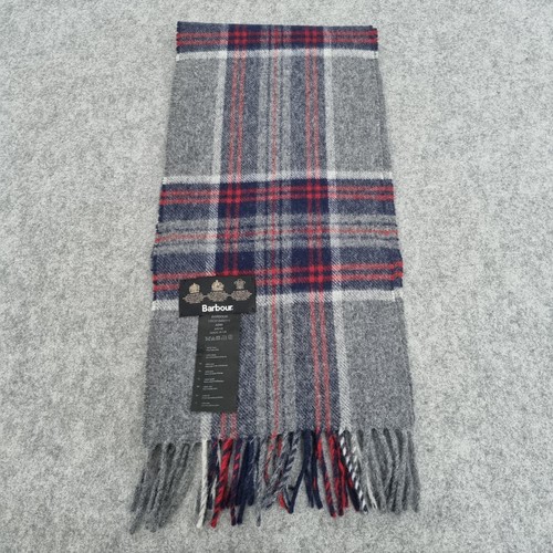 Barbour scarf mens navy - navy, grey